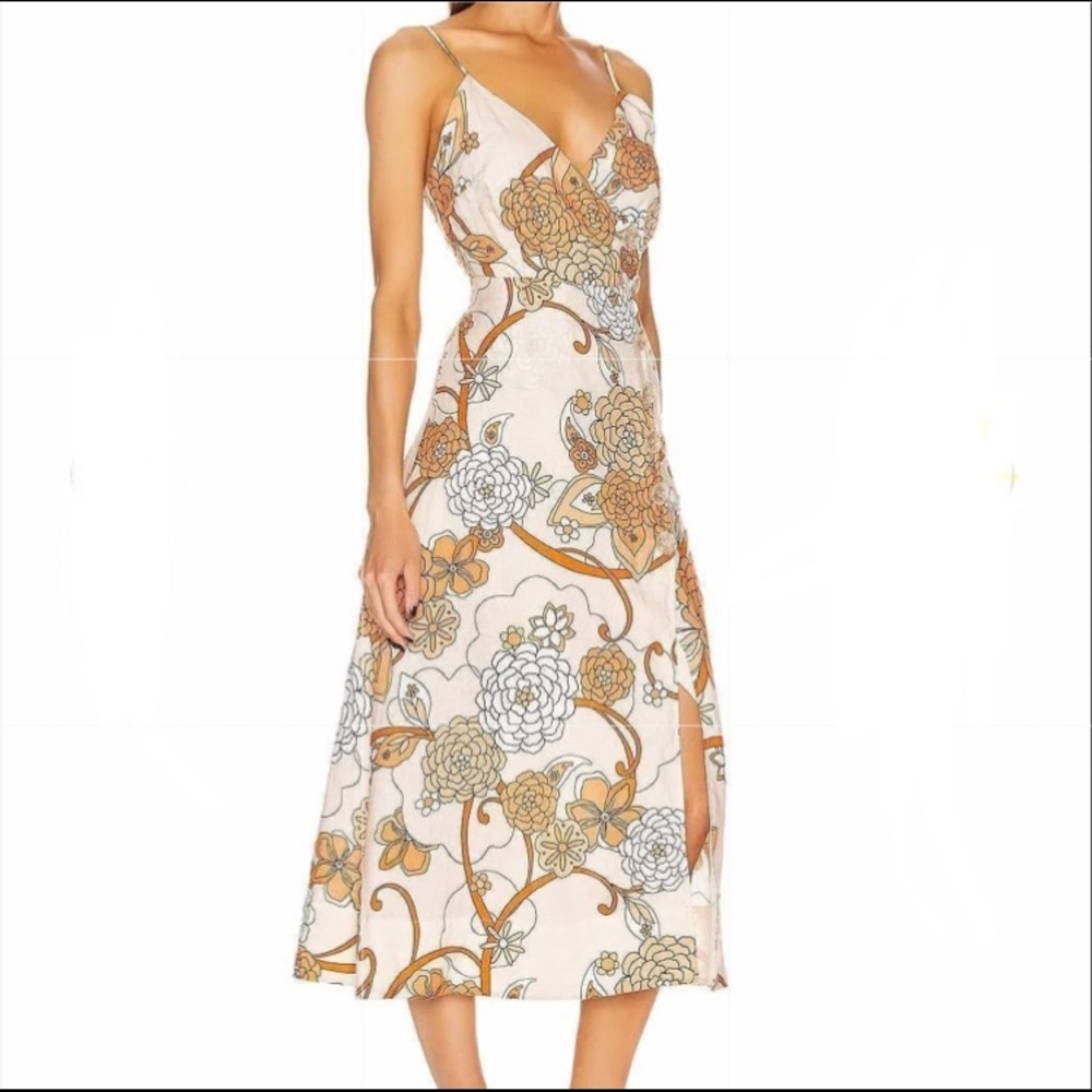 NWT NICHOLAS LINEN Tara Dress in
Adobe Psychedelic